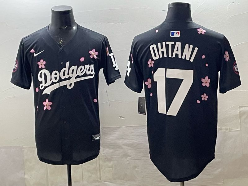Men 2025 Nike Los Angeles Dodgers #17 Ohtani Black Game MLB Jersey 09->los angeles dodgers->MLB Jersey